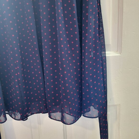 Navy Polkadot Dress Size 10 - Picture 8 of 10